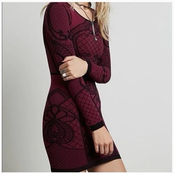 embroidered long sleeve mini dress Viena Embroidered Long Sleeve Mini Dress main image 1